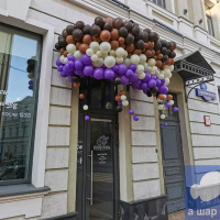 Гирлянда из шаров на вход кафе