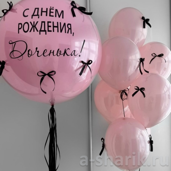 Воздушные шары "Воздушные шары с гелием Стильный акцент" - фото