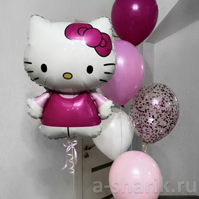 Воздушные шары "Набор шаров Hello Kitty" - фото