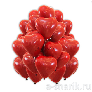 Латексные шары “Красное сердце”