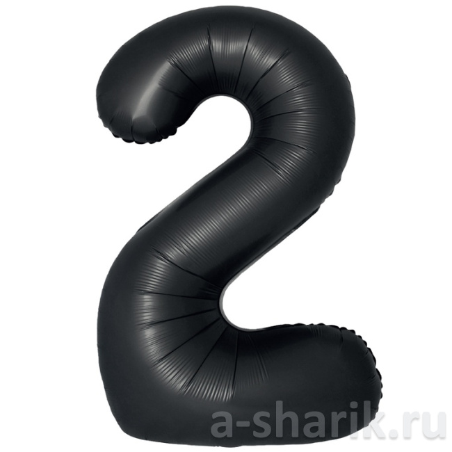Шар-цифра из фольги с гелием Черная