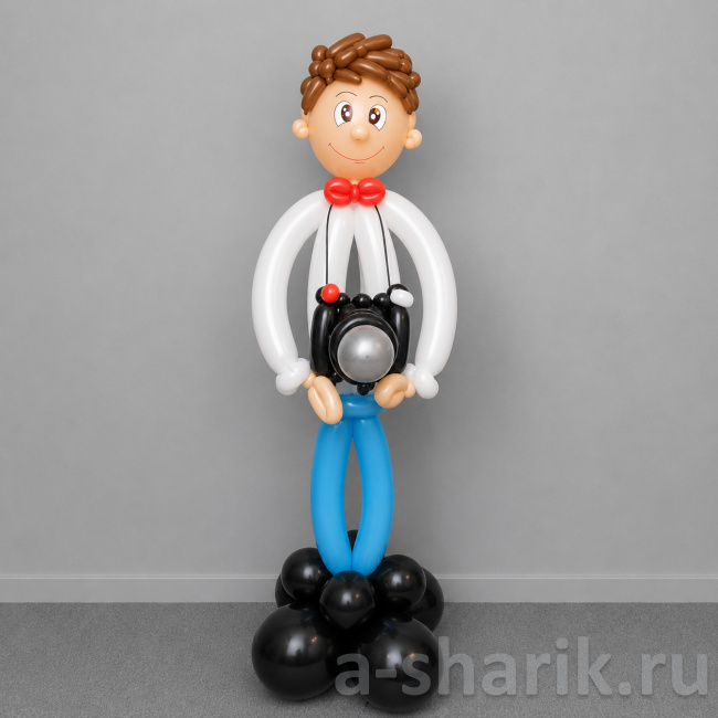Воздушные шары "Фигура из воздушных шаров Фотограф" - фото