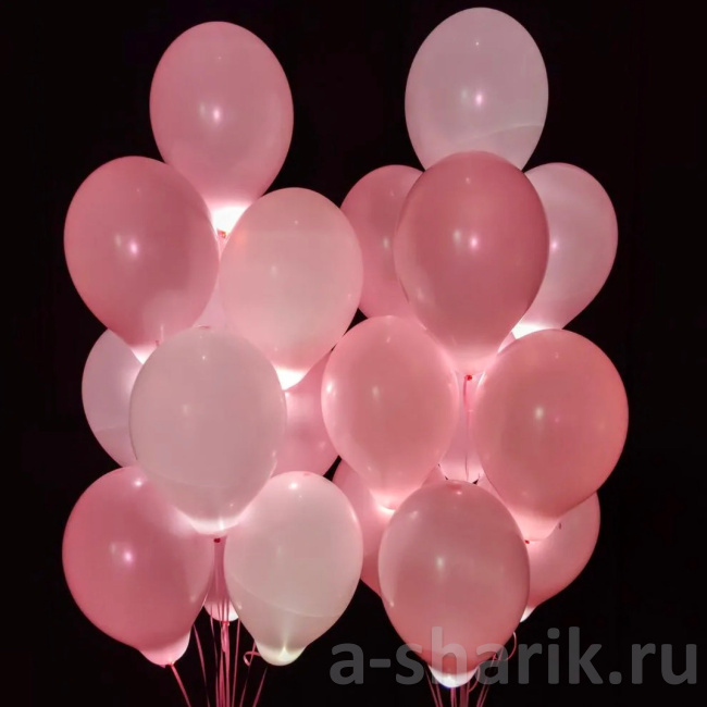 Воздушные шары "Светящиеся воздушные шары, розовые" - фото