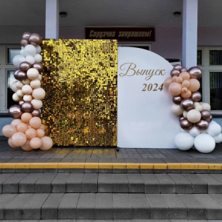 картинка Фотозона с воздушными шарами и пайетками «Вдохновение» магазин Одежда+ являющийся официальным дистрибьютором в России 