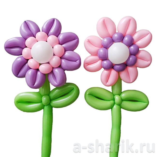 Воздушные шары "Фигура из шаров Два подсолнуха" - фото