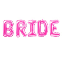 Ярко-розовые шары-буквы Bride