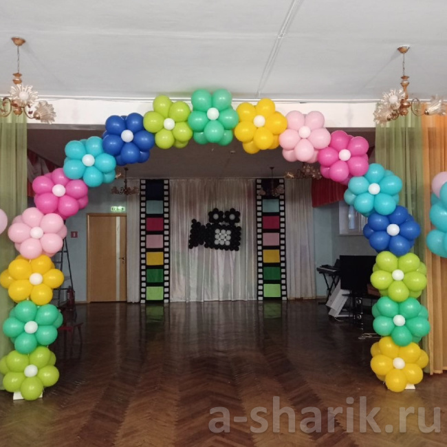Воздушные шары "Оформление воздушными шарами Нежные цветы" - фото