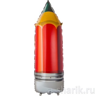 Шар фольгированный «Карандаш» красный