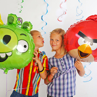 Фольгированный шар Angry Birds Король свиней Леонард