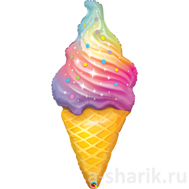 Воздушные шары "Фольгированный шар Мороженое, 99 см (гелий)" - фото