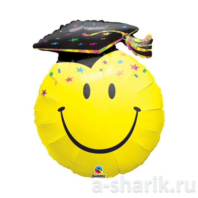 Воздушные шары "Фольгированные шары Смайл выпускник" - фото