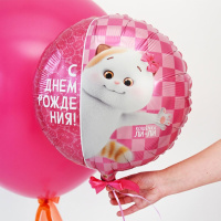 Фольгированный круглый шар Басик Кошечка Ли-Ли