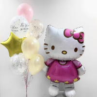 Набор шаров Hello Kitty, с днём рождения