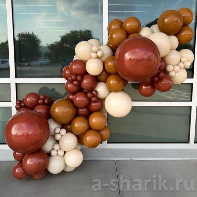 Воздушные шары "Гирлянда из шаров разнокалиберная" - фото
